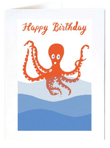 Archivist - Birthday Octopus Card