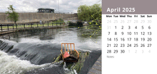 Classic Views of Reading Desk Calendar 2025