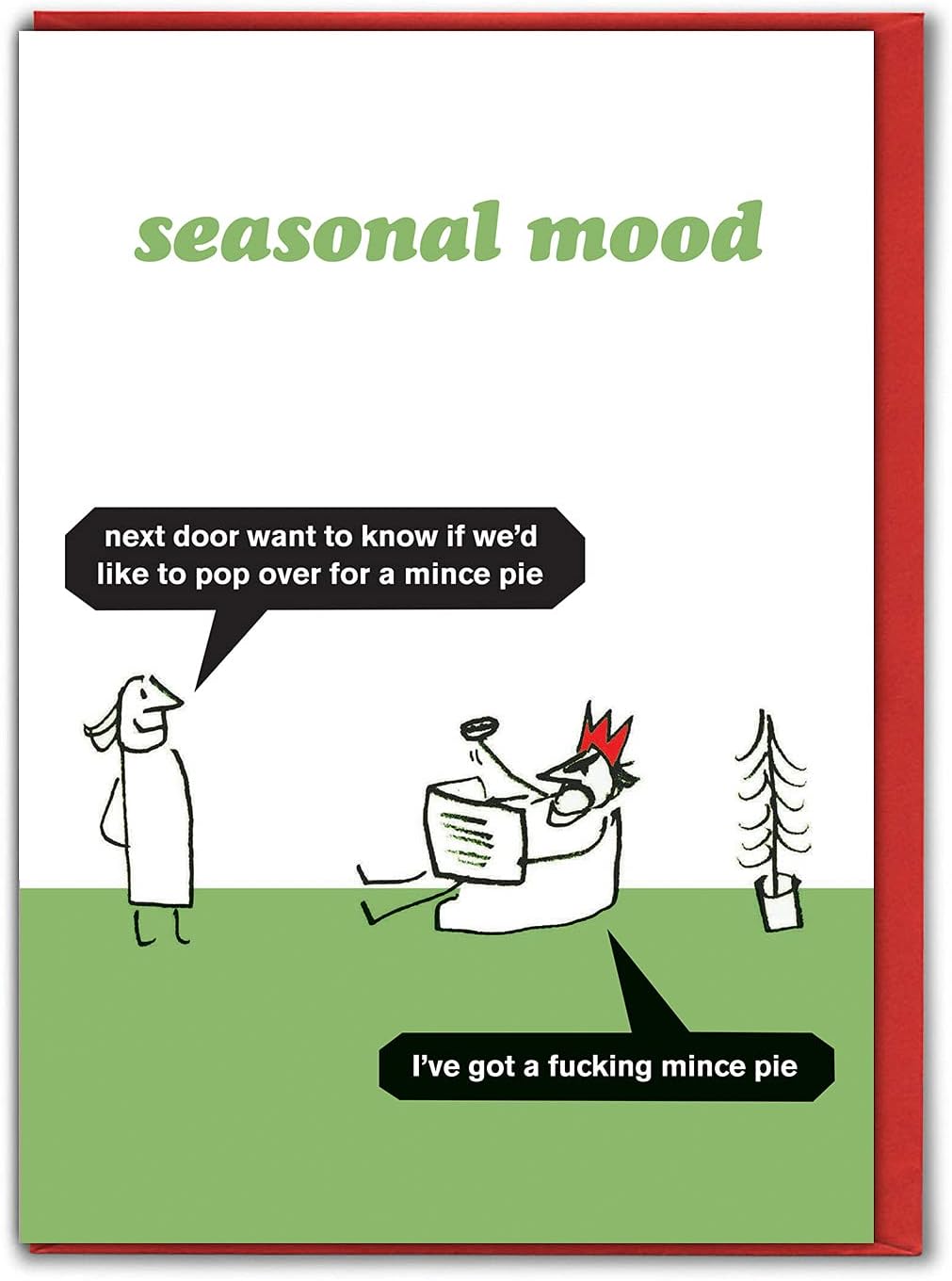 Seasonal Mood Mince Pie Christmas Card