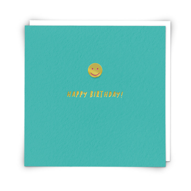 Pinata - Smiley ‘Happy Birthday’ Card & Enamel Pin Badge