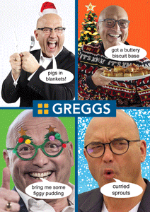 Greggs Christmas Card