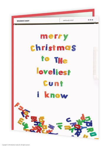 XX Loveliest Cunt I Know Christmss Card