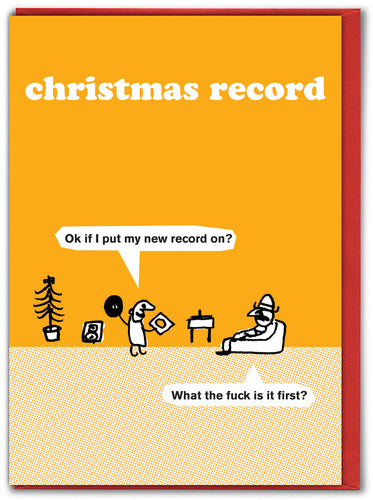 Christmas Record Card by Modern Toss