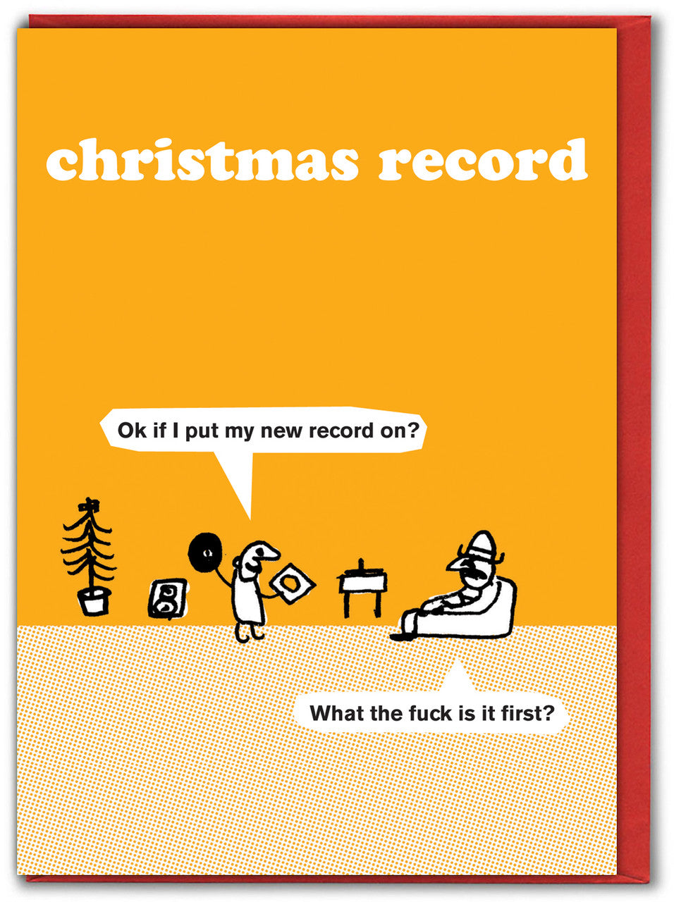 Christmas Record Card by Modern Toss