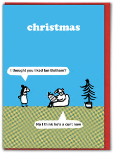 Ian Botham Christmas Card by Modern Toss