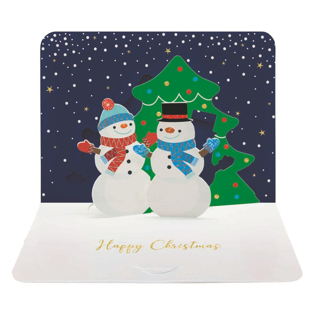 3D Festive Snowmen Luxury Christmas Card