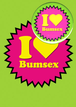 Boogaloo Stu - I Love Bumsex Card