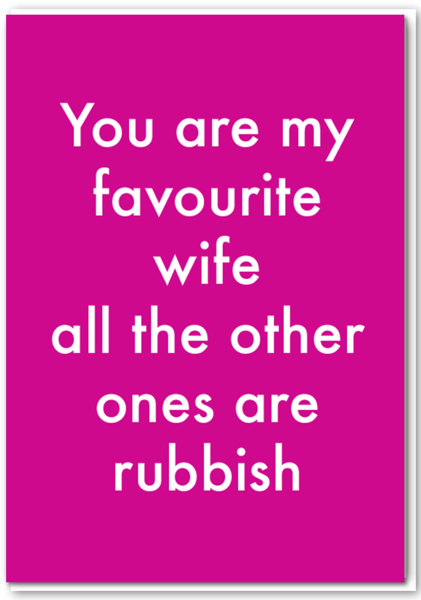 Objectables - Favourite Wife Card