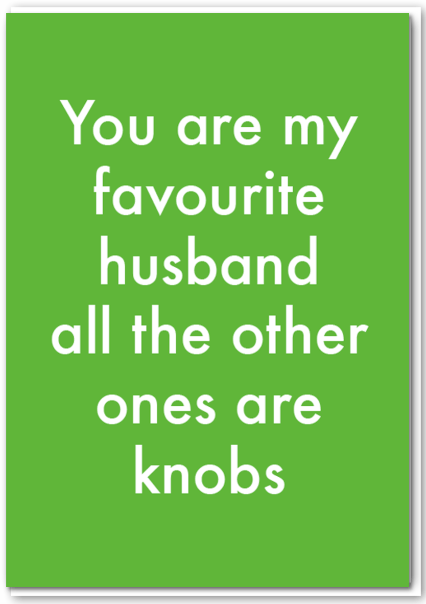 Objectables - Favourite Husband Card