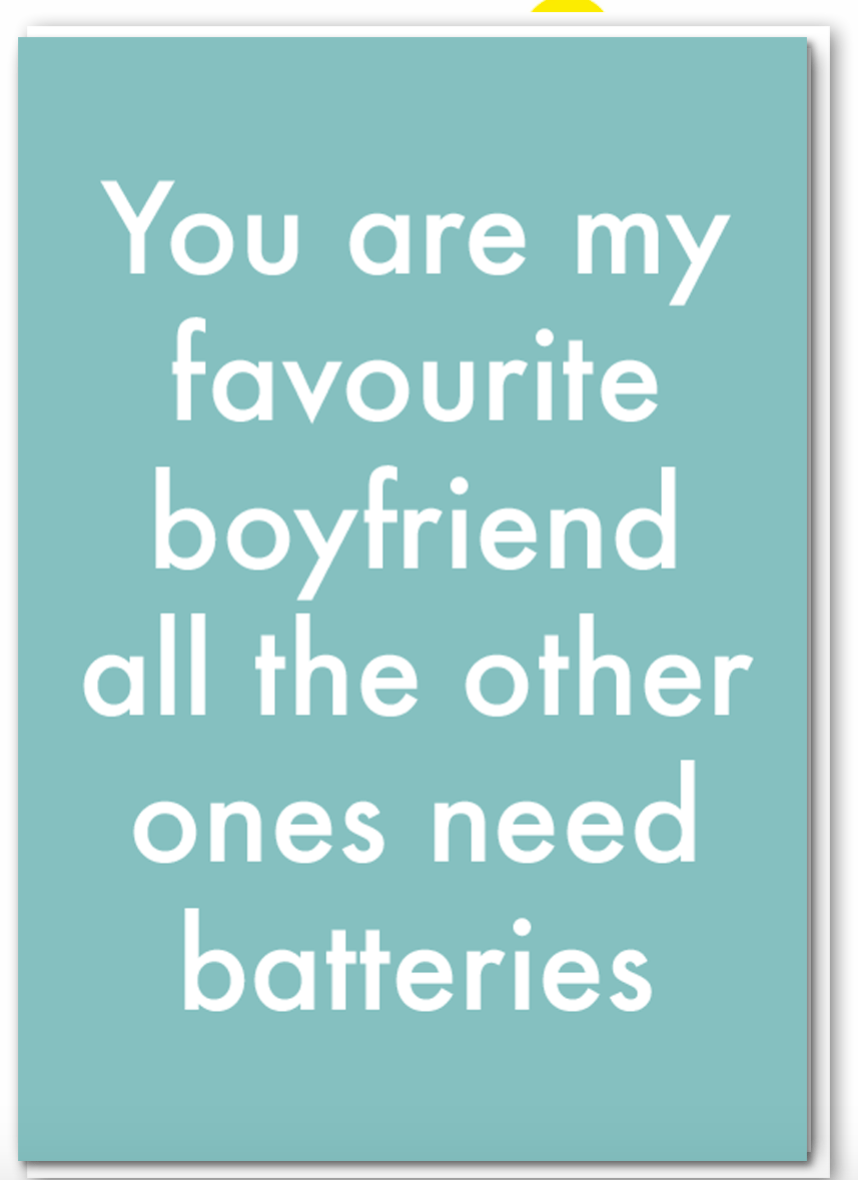 Objectables - Favourite Boyfriend Card