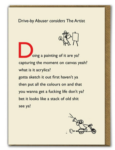 Modern Toss - Drive By Artist Card