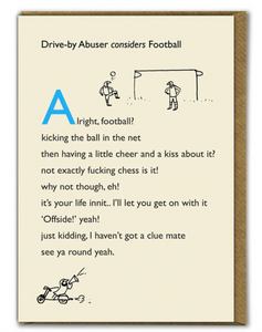Modern Toss - Drive By Football Card