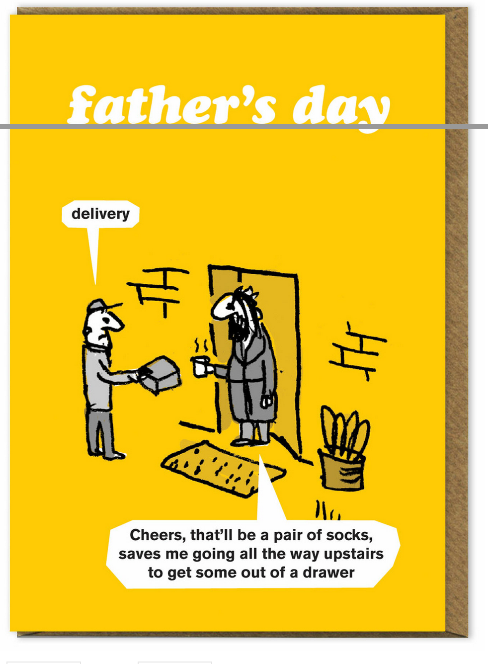 Modern Toss Father's Day Sock Delivery - Card
