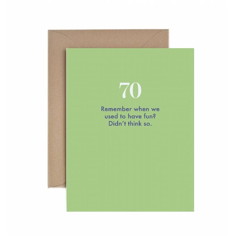 Deadpan Cards - 70 Remember Birthday Card