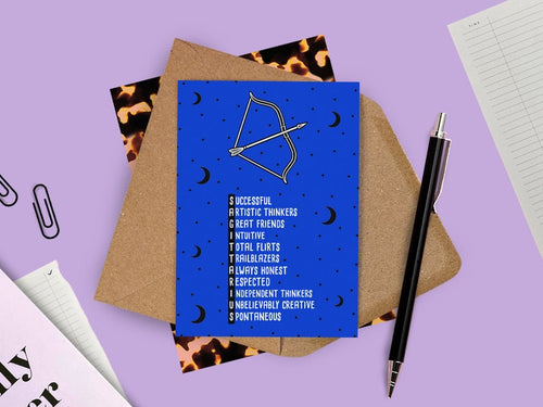 Amy Illustrates - Zodiac Sagittarius Card