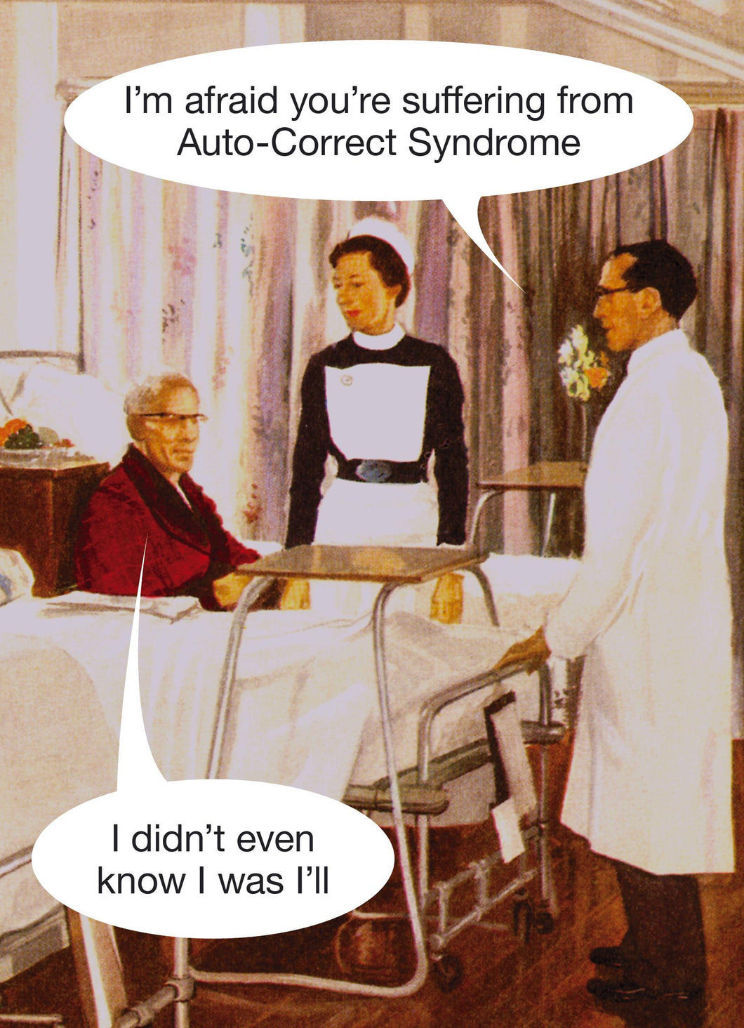 Ladybird - I'm Afraid You're Suffering from Auto-Correct Syndrome Card