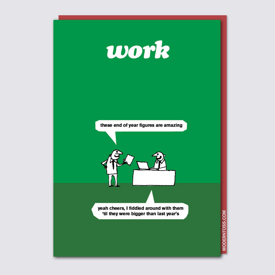 Modern Toss - Work Amazing Figures Card