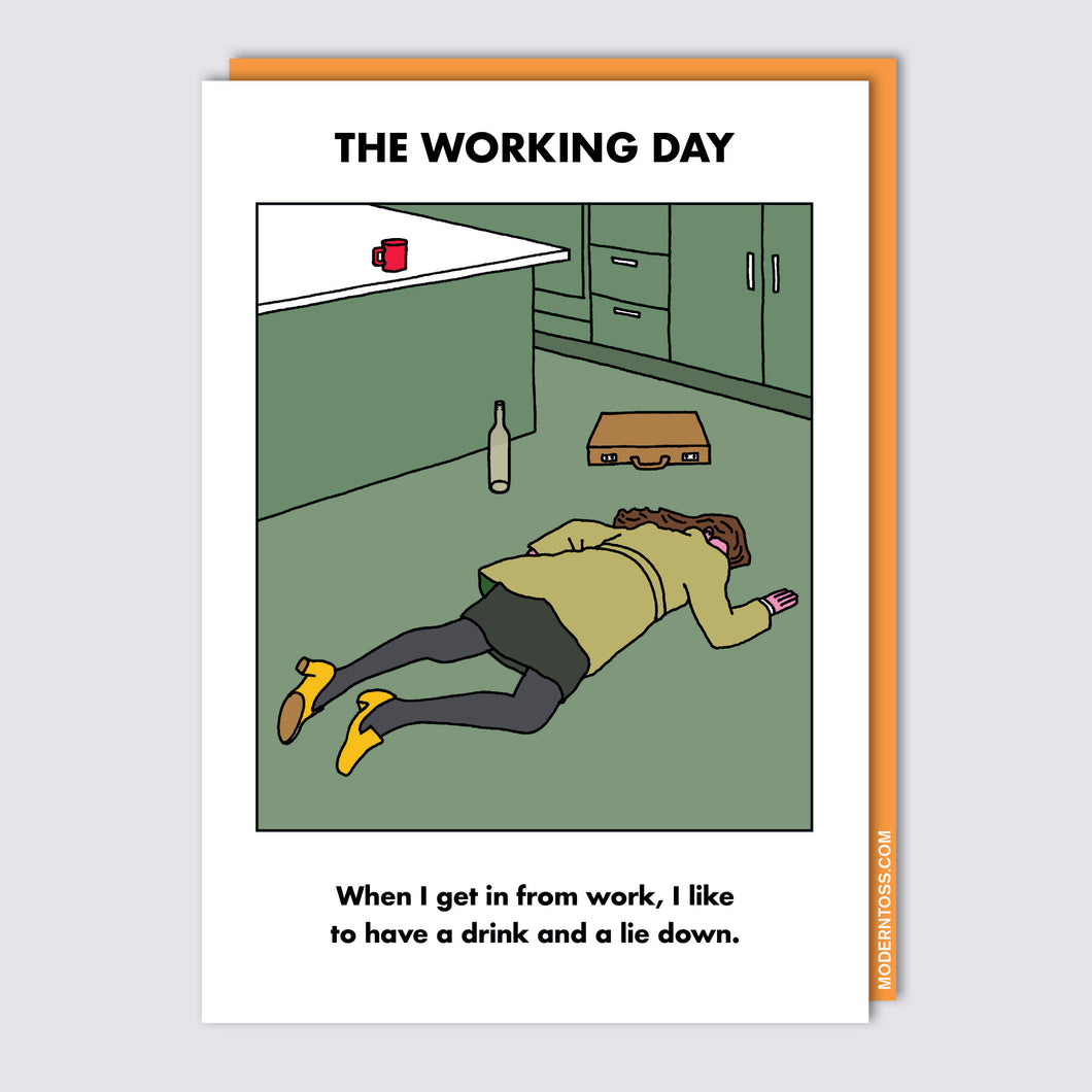 Modern Toss - Working Day Lie Down Card