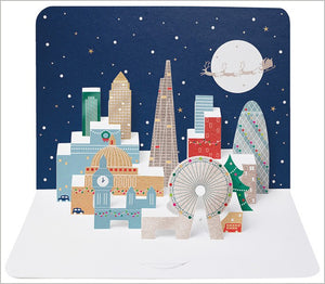 3D London Skyline Luxury Christmas Card