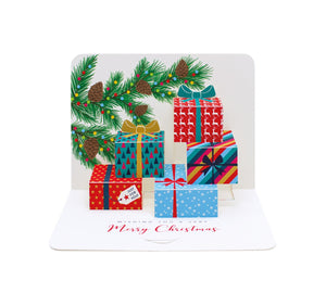 3D Presents Under The Tree  - Christmas Card